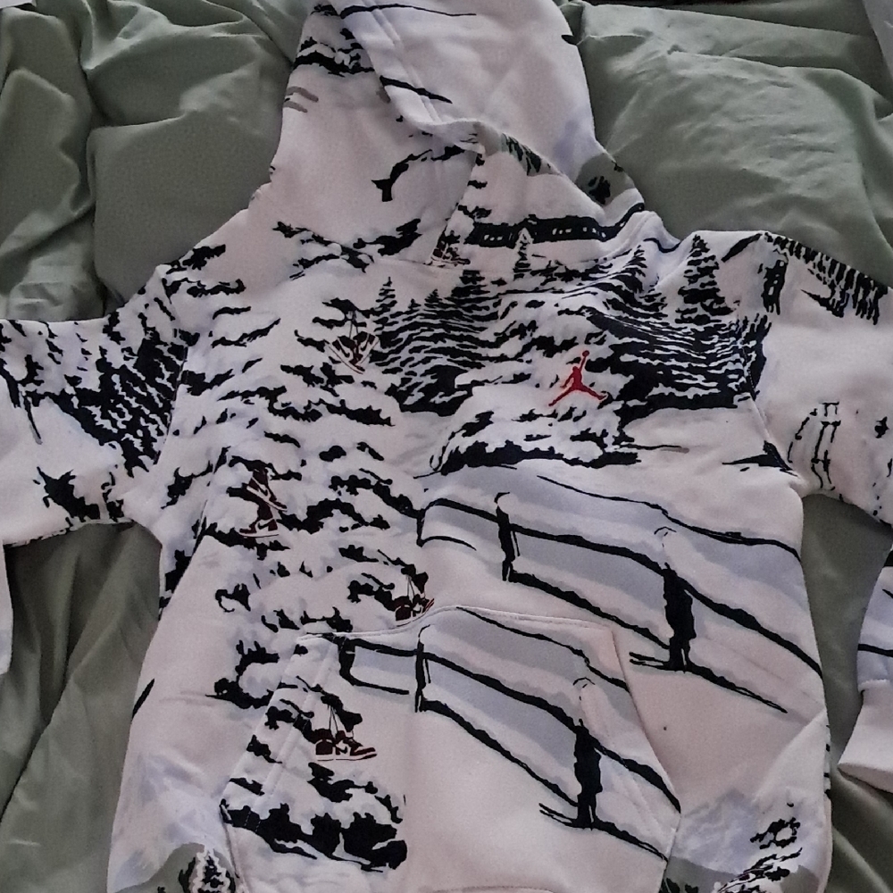 Jordan Kids Hoodie in Black and White